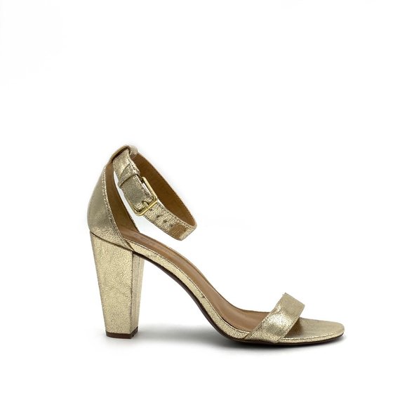 J. Crew Shoes - J. CREW Metallic Gold Heeled Sandals #1086